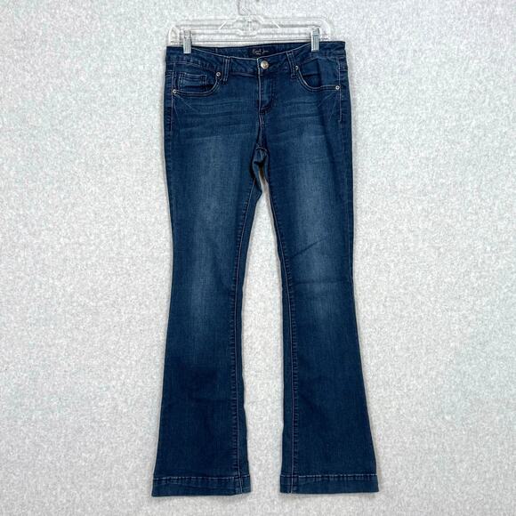Earl Jean Blue Jeans Size 9 Low Rise Flare Denim Y2K 2000s Juniors Stretch - Picture 1 of 16
